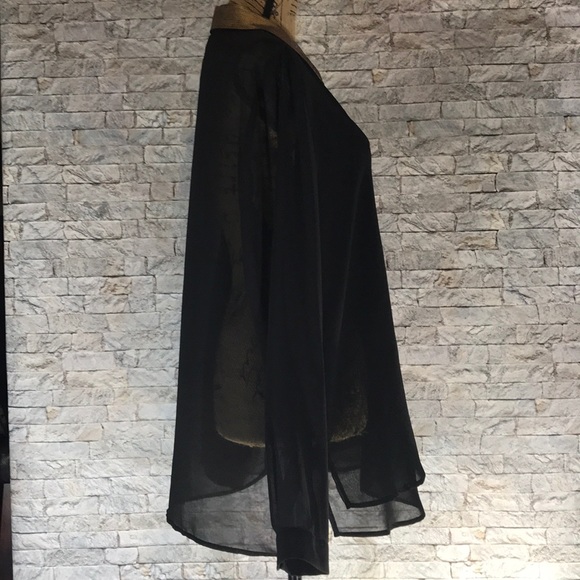 PLEIONE | Gold Collared Sheer Blouse | Extra Large - Picture 8 of 8